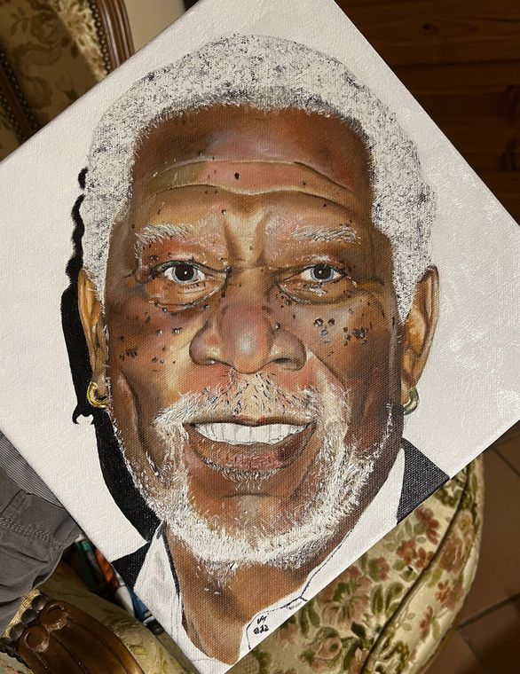Morgan Freeman, Portrait à l’huile