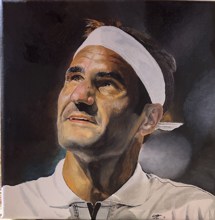 Roger Federer, Portrait à l’huile